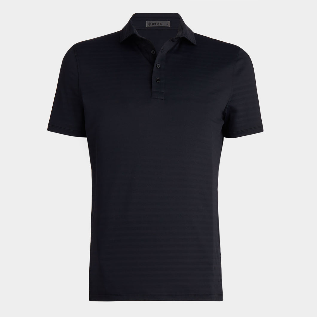 Men's Perforated Stripe Tech Jersey Polo (4 Colors)
