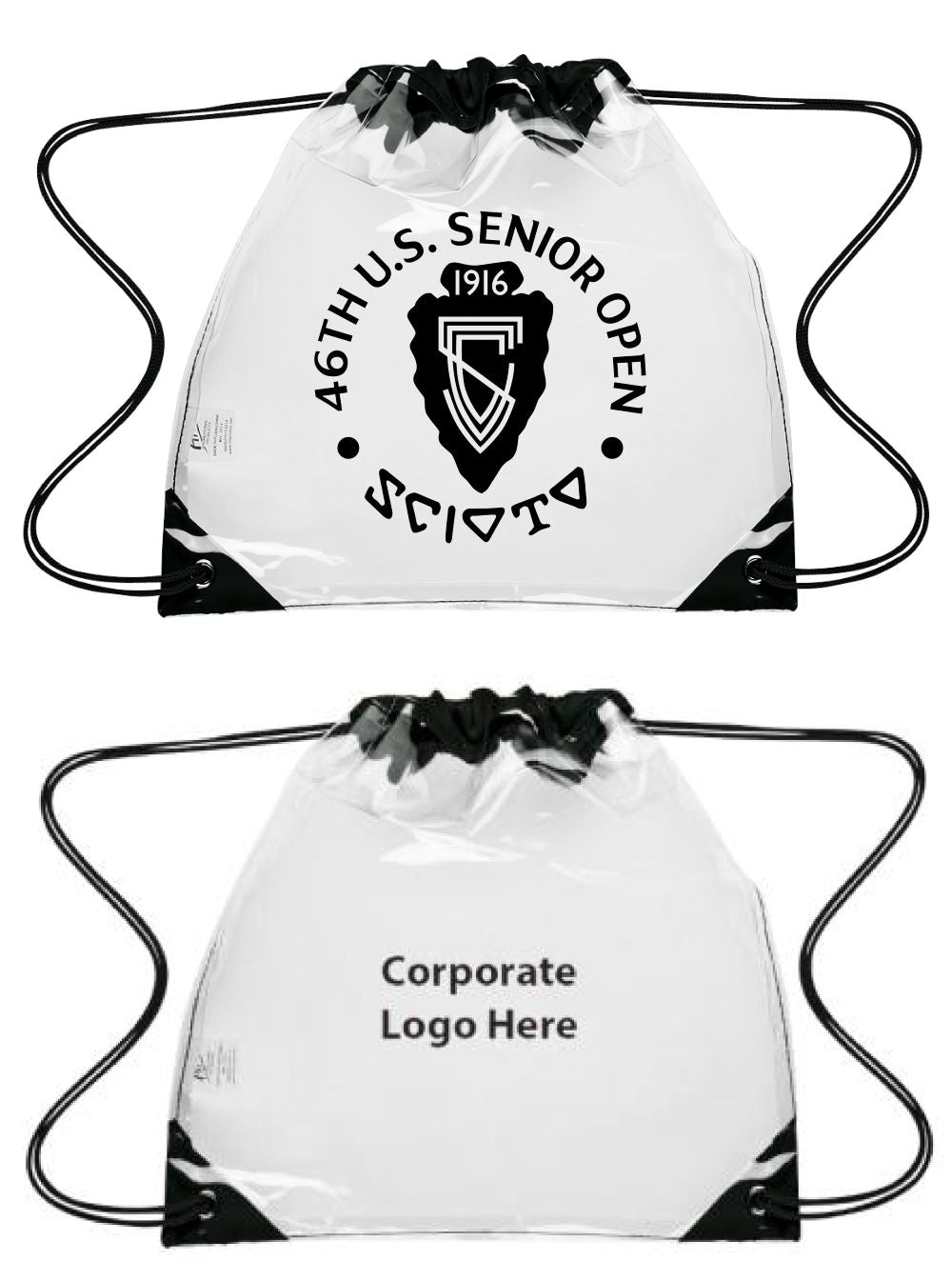Tournament Solutions - U.S. Senior Open Clear Drawstring Bag