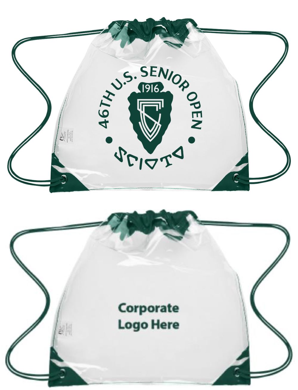 Tournament Solutions - U.S. Senior Open Clear Drawstring Bag