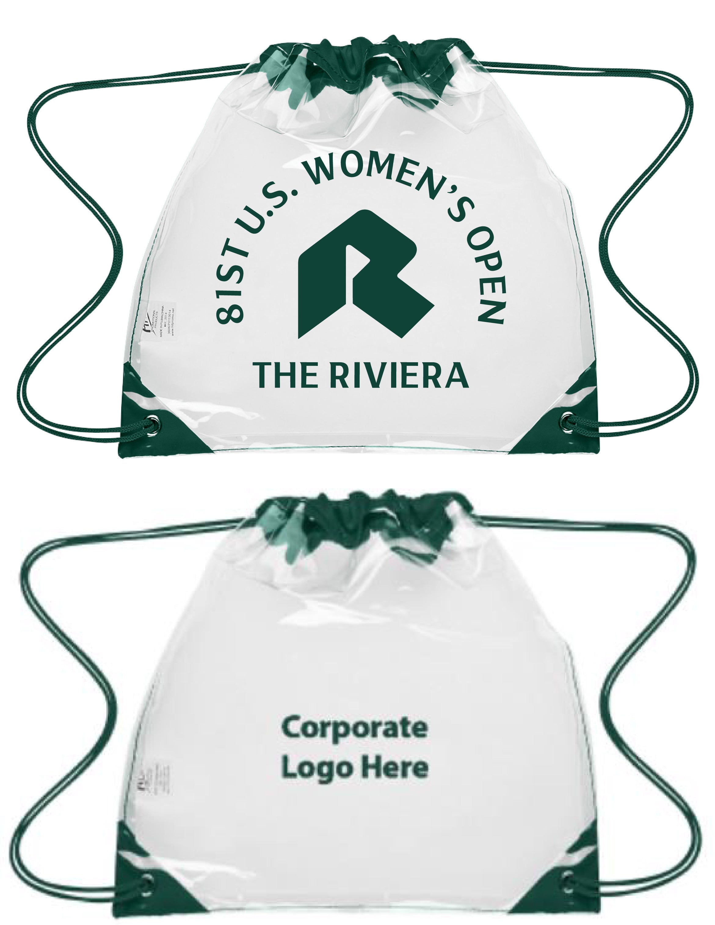 Tournament Solutions - U.S. Women's Open Clear Drawstring Bag
