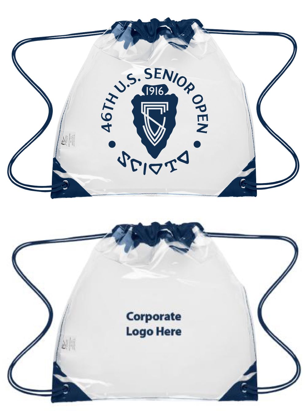 Tournament Solutions - U.S. Senior Open Clear Drawstring Bag