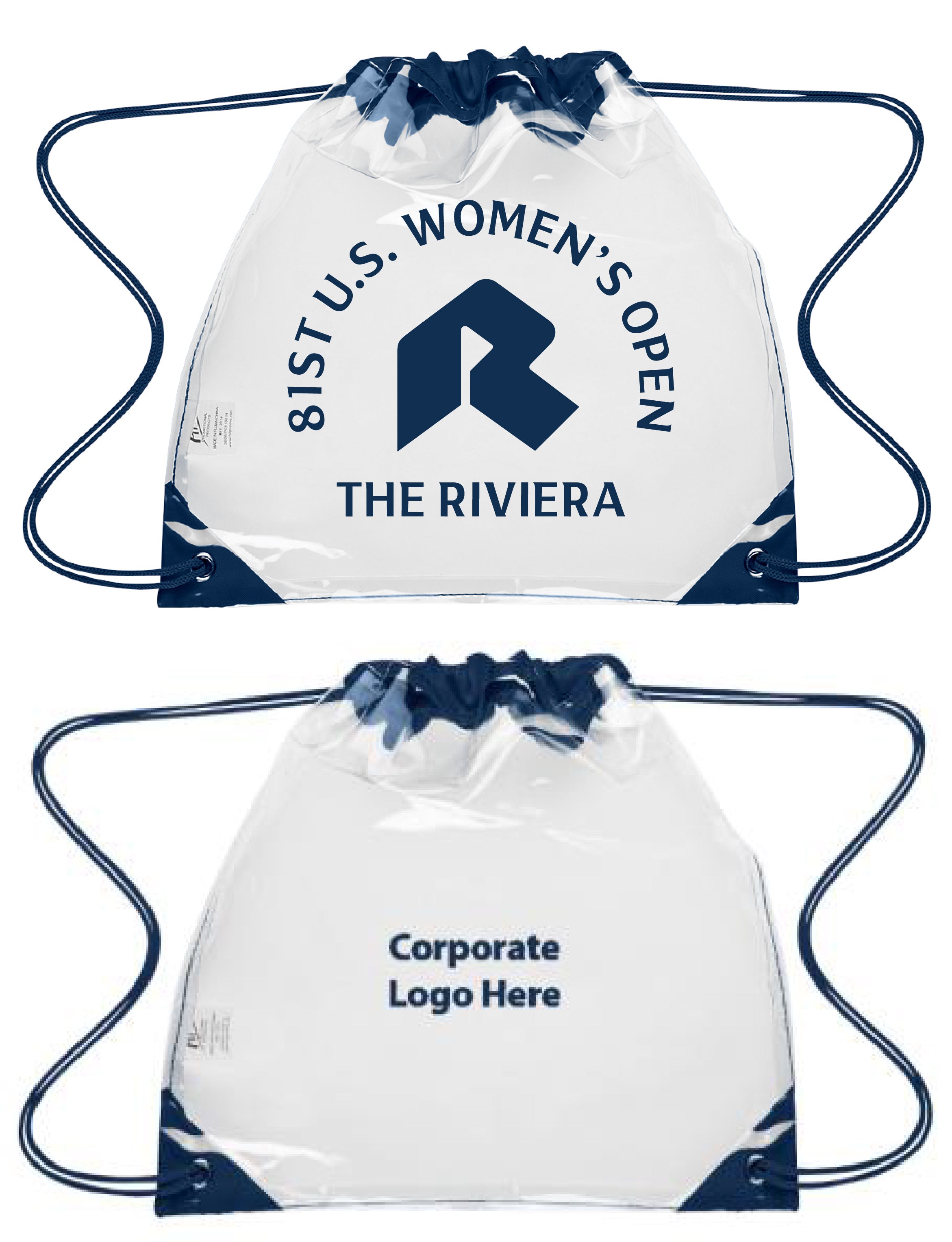 Tournament Solutions - U.S. Women's Open Clear Drawstring Bag