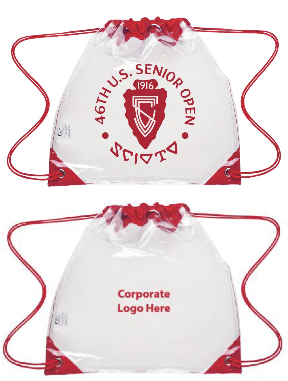 Tournament Solutions - U.S. Senior Open Clear Drawstring Bag