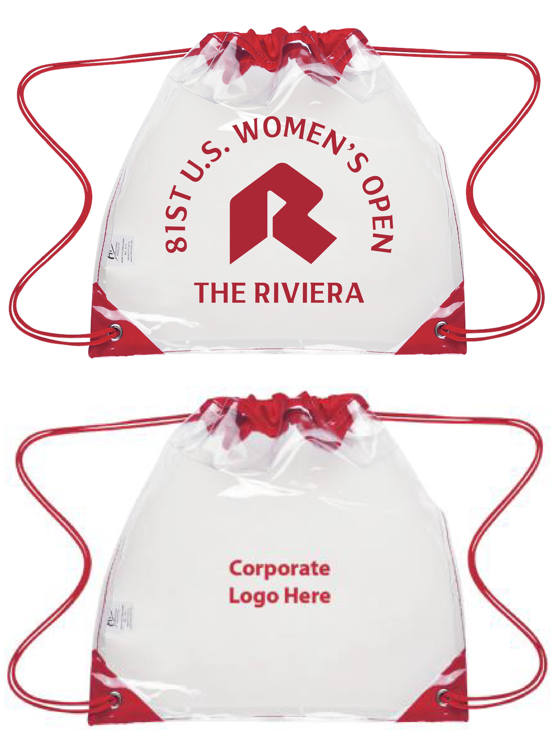 Tournament Solutions - U.S. Women's Open Clear Drawstring Bag