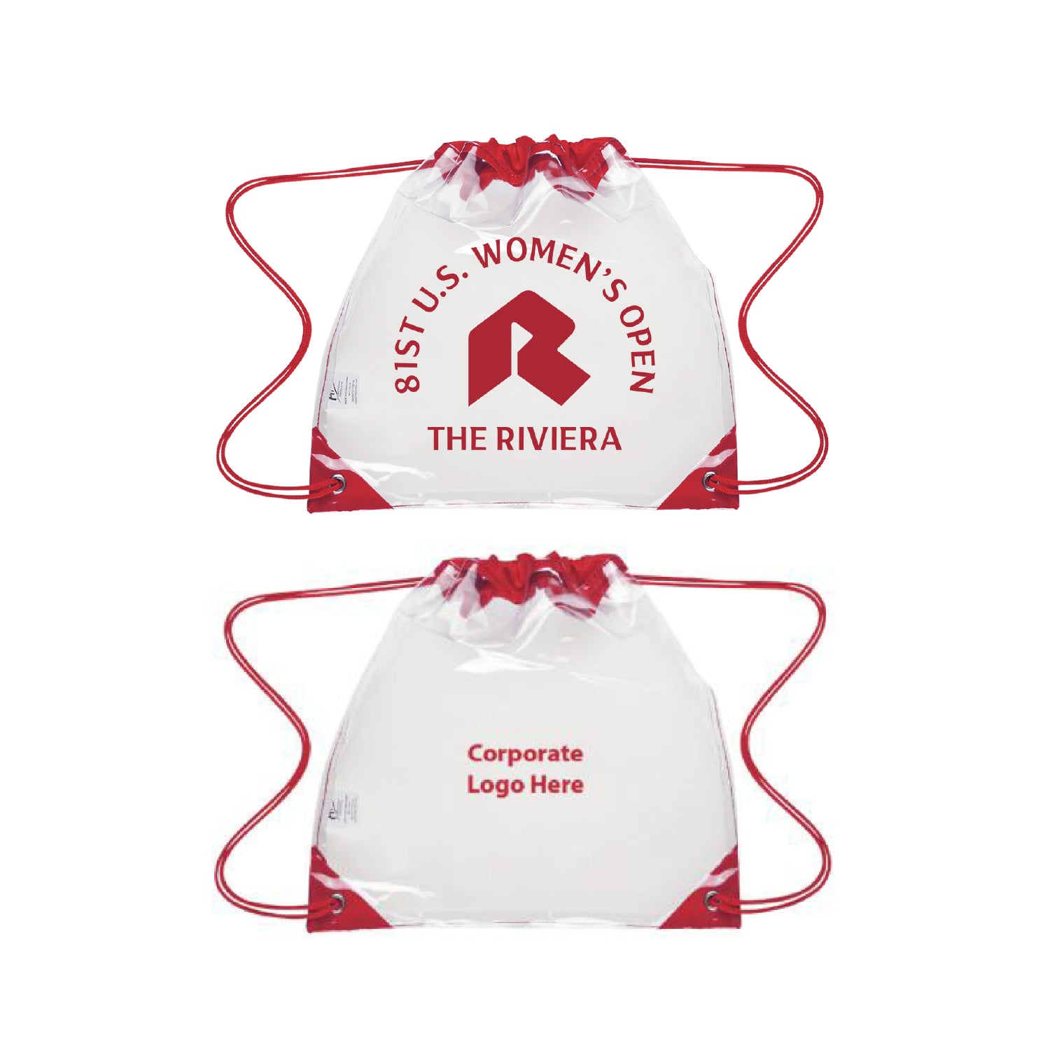 Tournament Solutions - U.S. Women's Open Clear Drawstring Bag