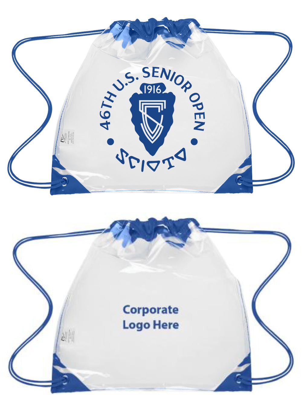 Tournament Solutions - U.S. Senior Open Clear Drawstring Bag