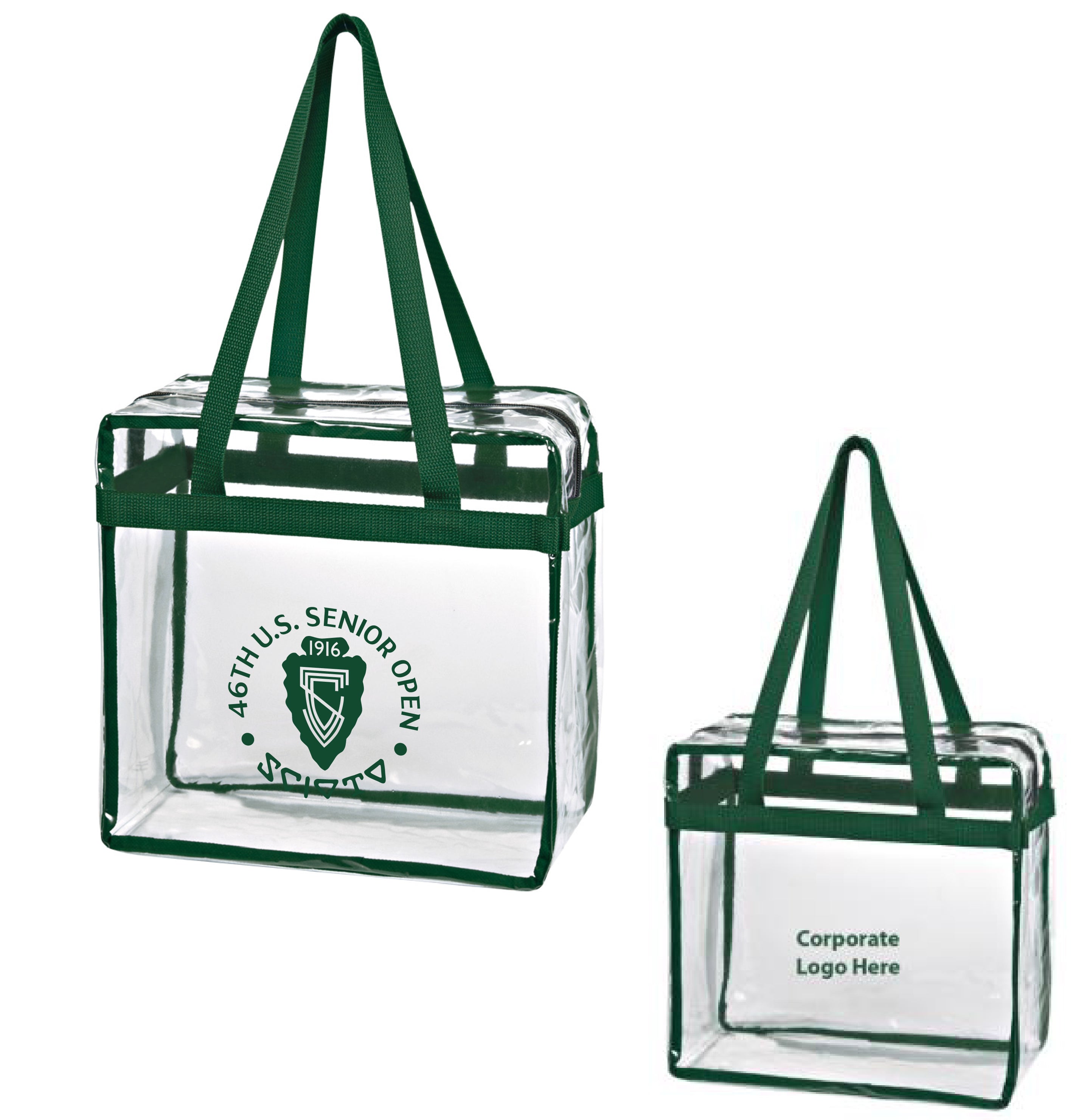 Tournament Solutions - U.S. Senior Open Clear Zipper Tote