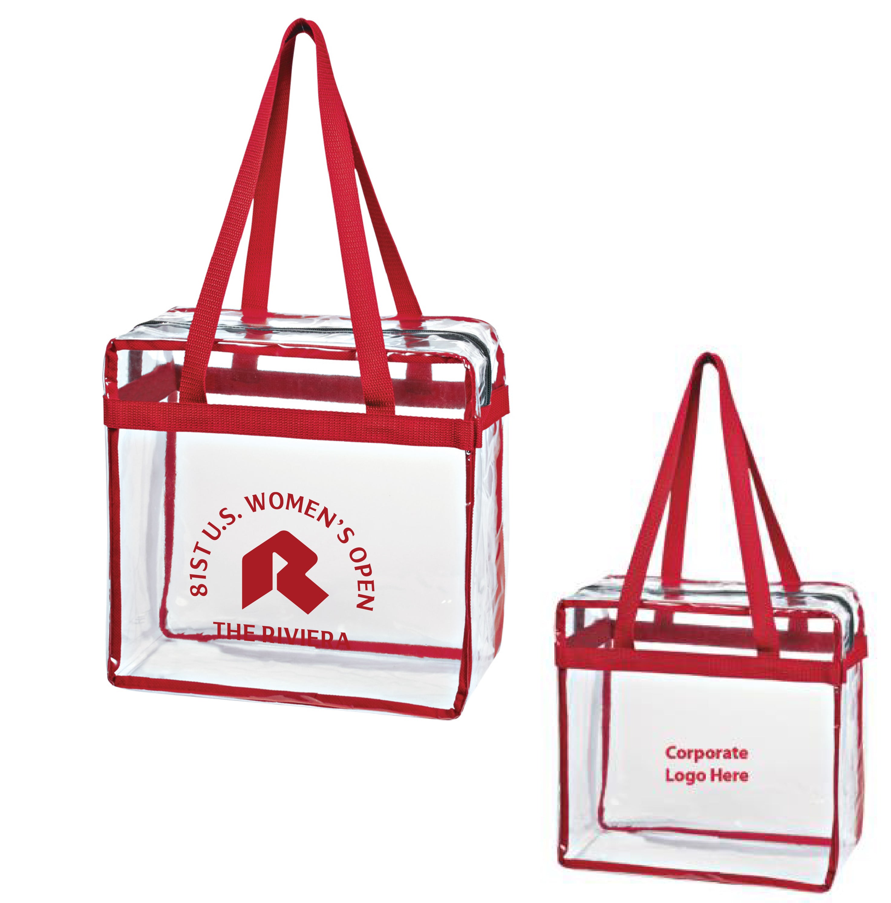Tournament Solutions - U.S. Women's Open Clear Zipper Tote