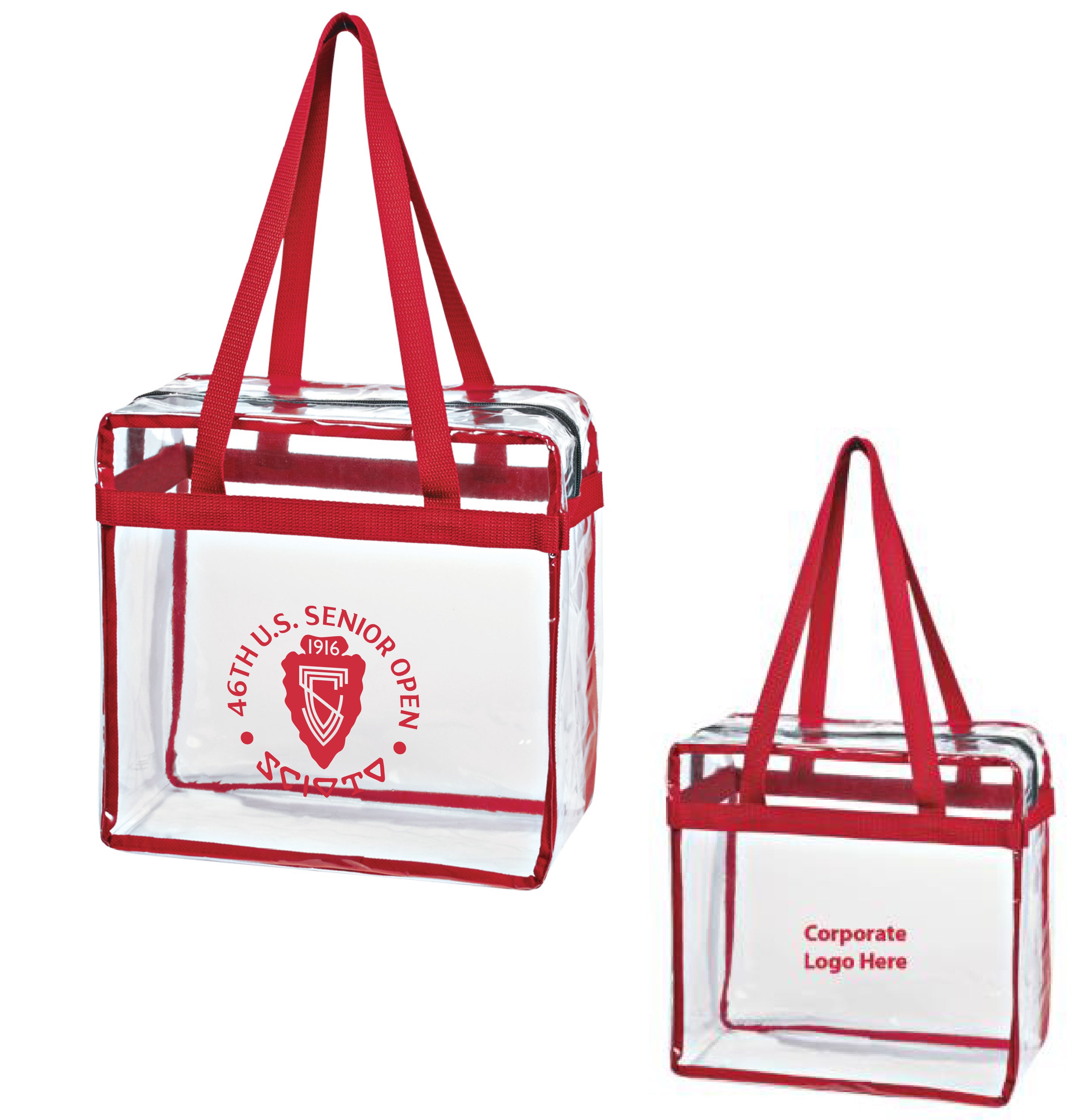 Tournament Solutions - U.S. Senior Open Clear Zipper Tote