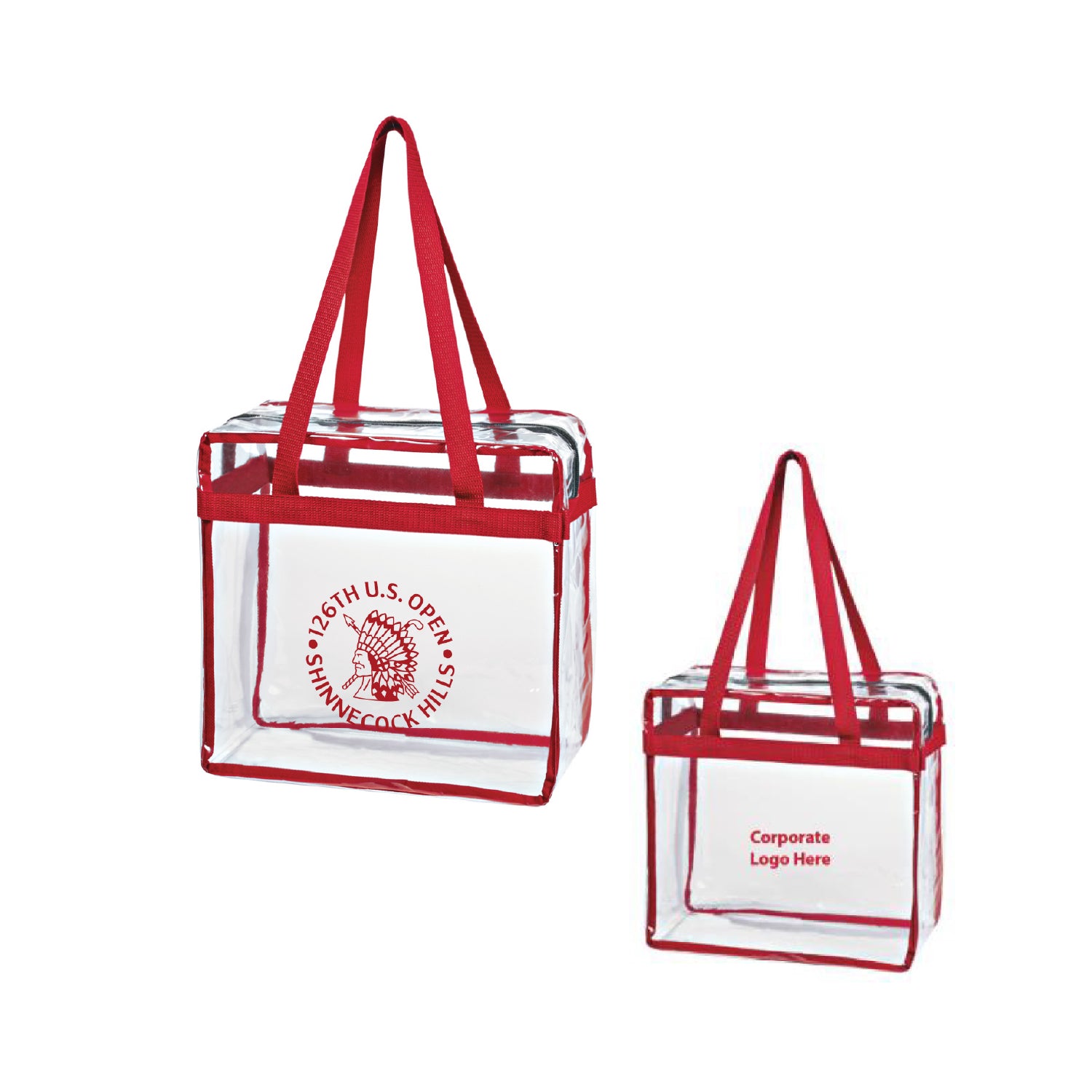 Tournament Solutions - U.S. Open Clear Zipper Tote