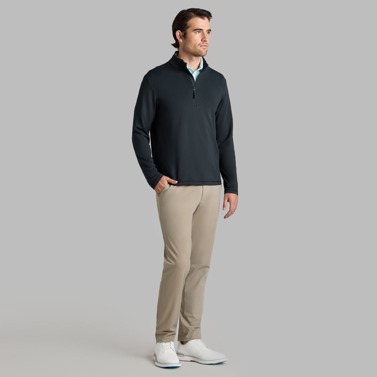 G/FORE - Men's Brushed Back Tech Terry Quarter-Zip Pullover