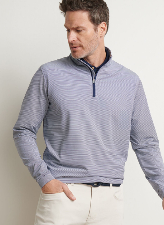 Peter Millar - Men's Perth Sugar Stripe Performance Quarter-Zip