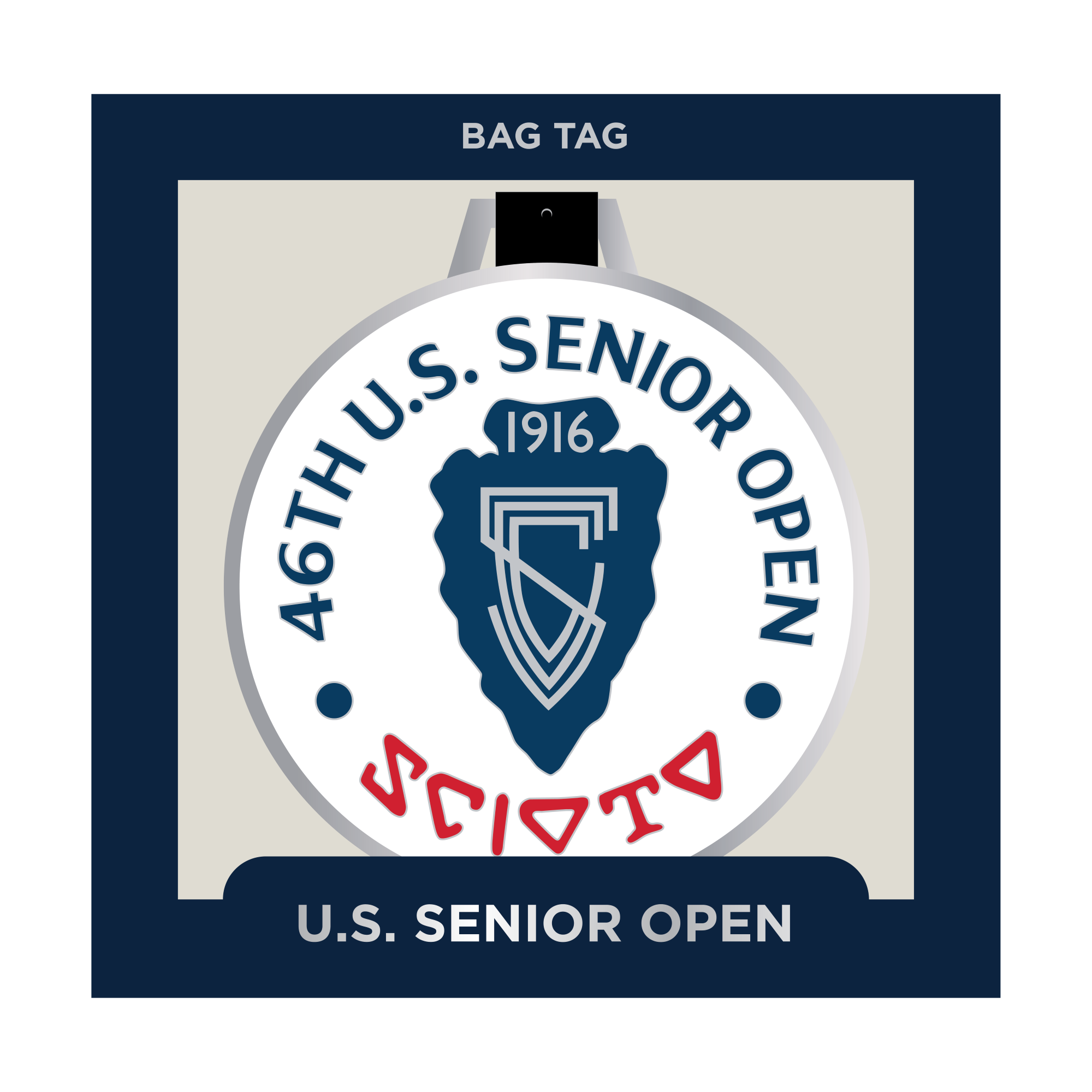 Ahead - Metal Bag Tag