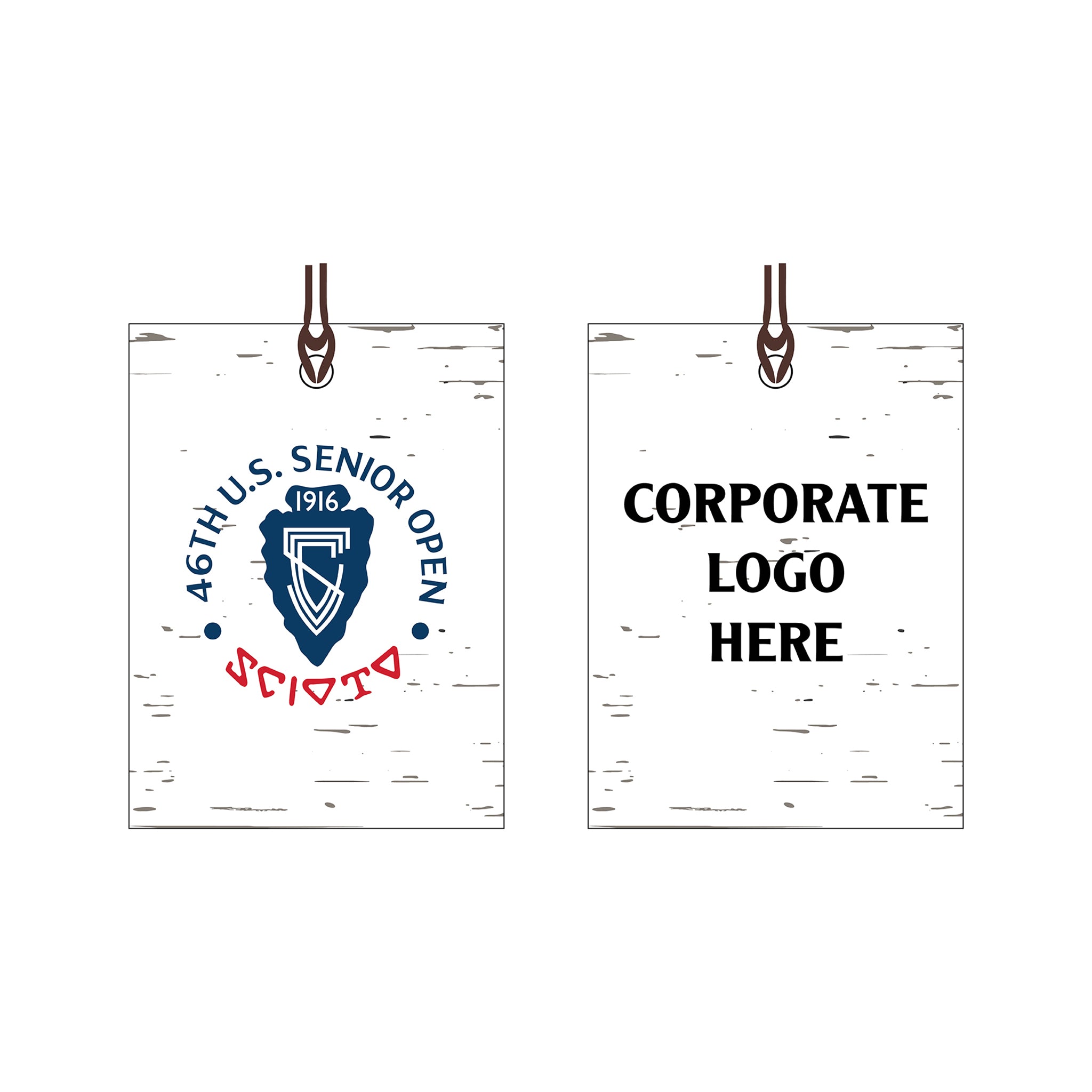 Signs By The Sea - U.S. Senior Open Wooden Bag Tag