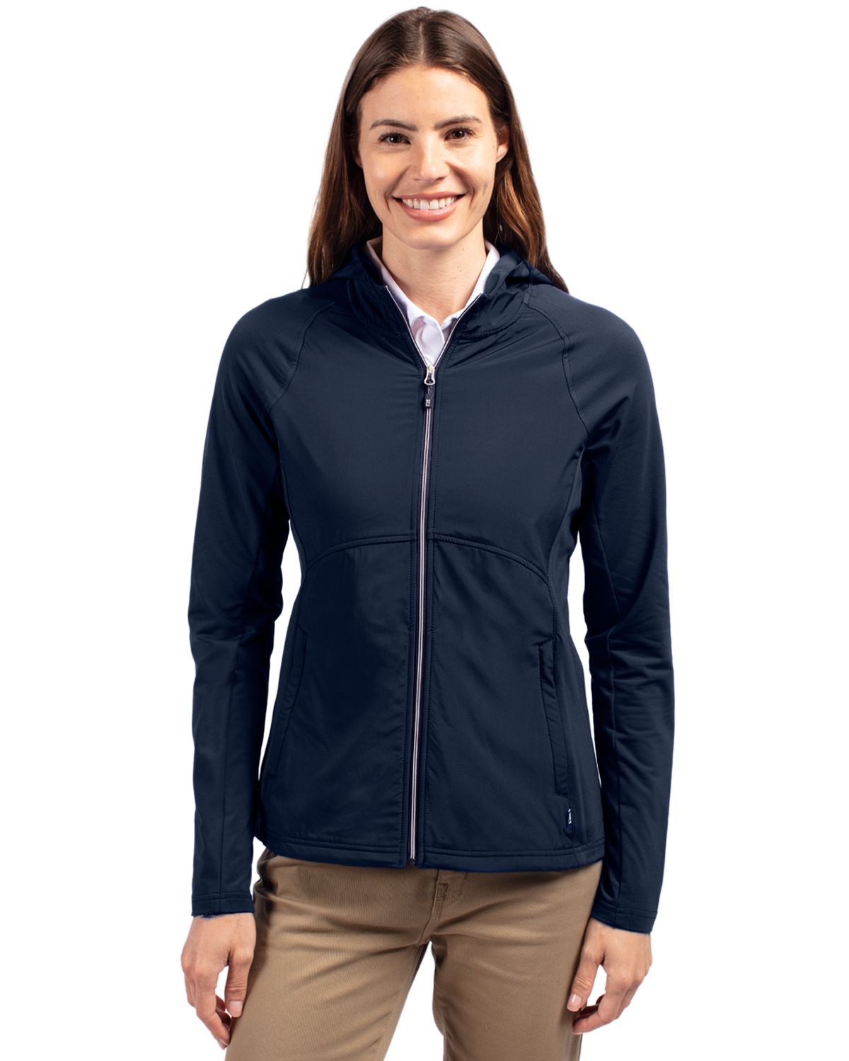 Cutter & Buck - Women's Adapt Eco Knit Hybrid Full Zip Jacket