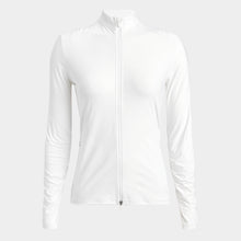 Load image into Gallery viewer, Women&#39;s Silky Tech Nylon Ruched Full-Zip Layer (2 Colors)
