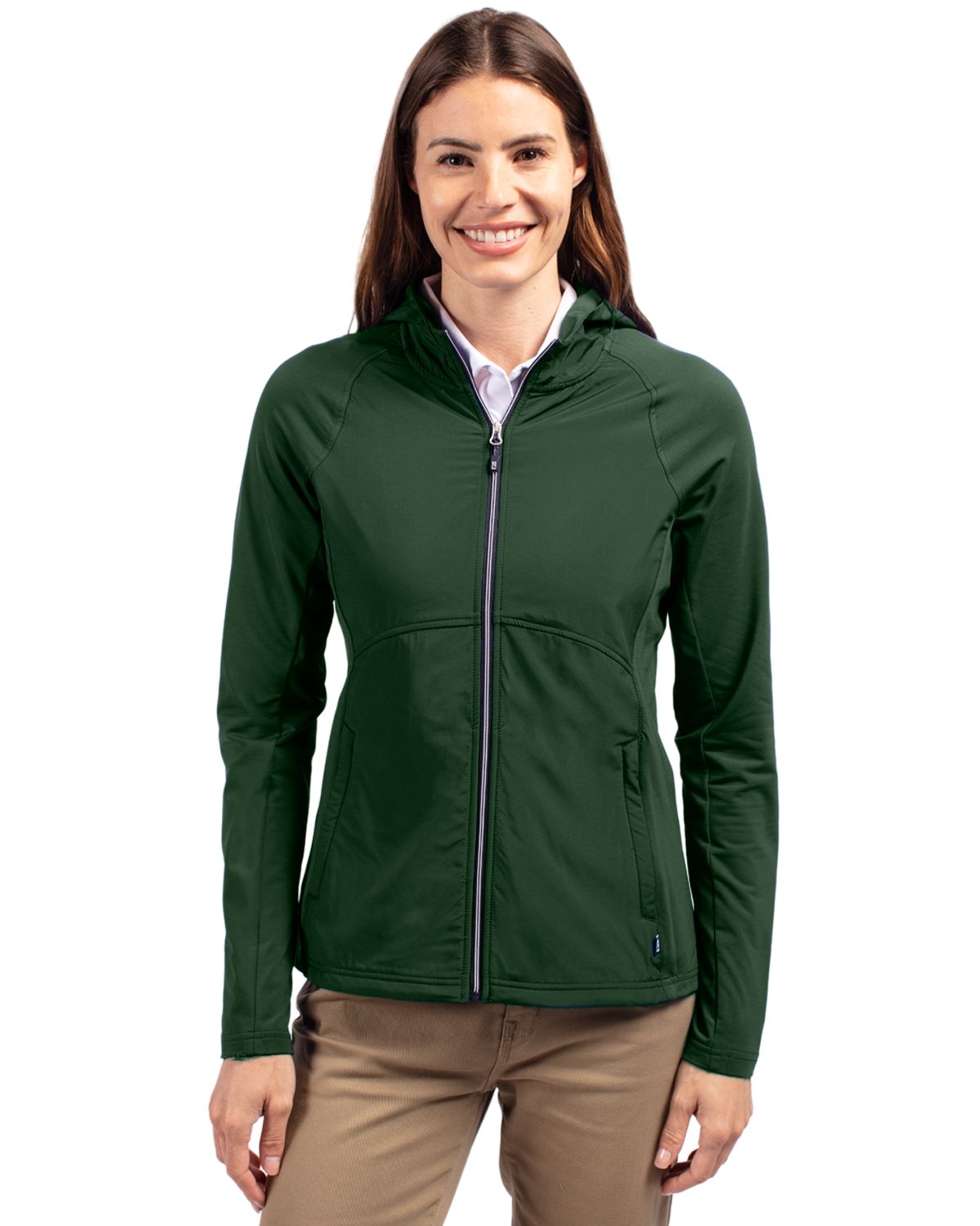 Cutter & Buck - Women's Adapt Eco Knit Hybrid Full Zip Jacket
