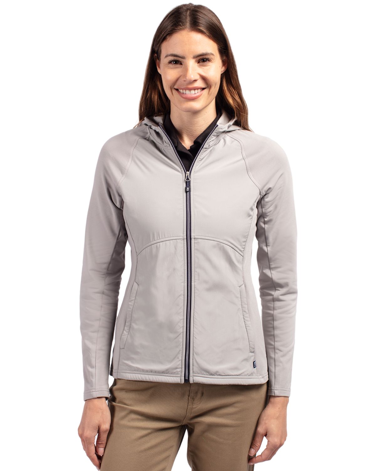 Cutter & Buck - Women's Adapt Eco Knit Hybrid Full Zip Jacket