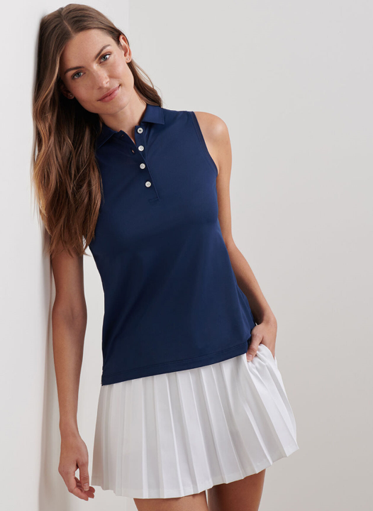 Peter Millar - Women's Banded Sport Mesh Sleeveless Polo