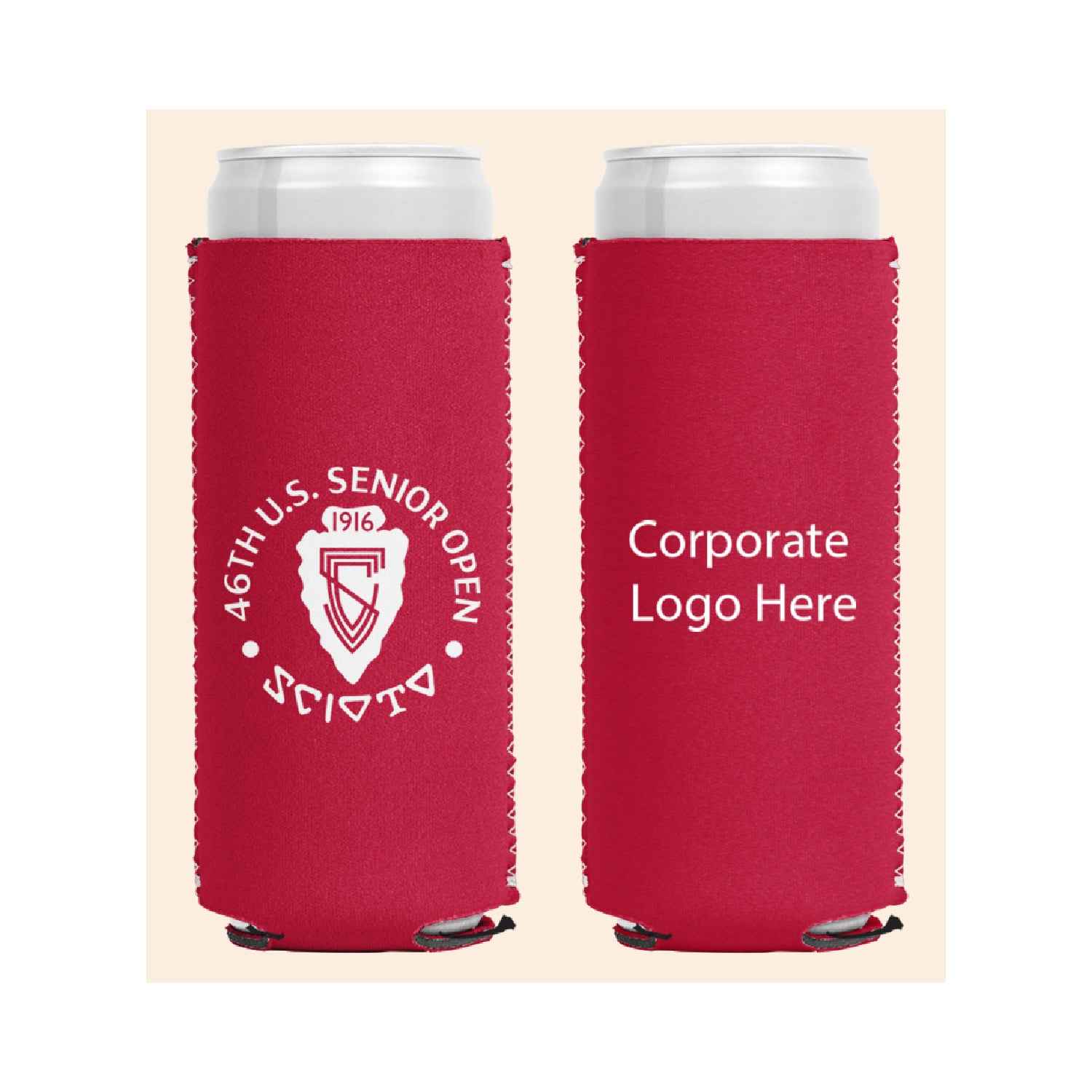 Tournament Solutions - U.S. Senior Open Slim Can Koozie